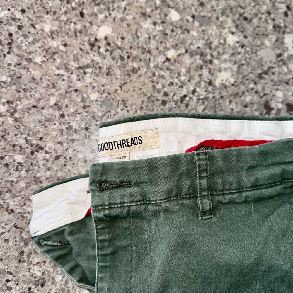 Good Threads Men's Athletic-Fit Washed Comfort Stretch Chino Pant -32X30  OLVGRN - Picture 3 of 9
